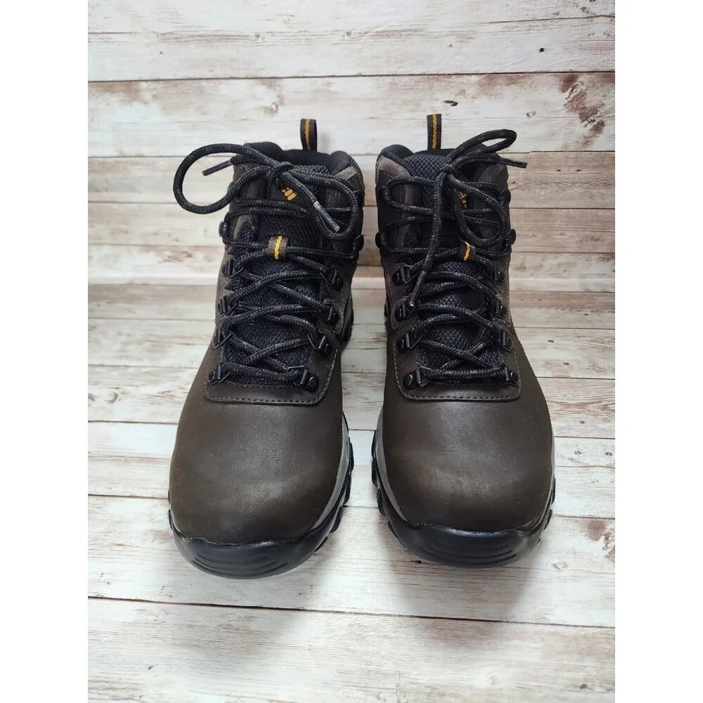 Columbia Newton Ridge 2 Boot Mens 9.5 Mid Brown Leather Hike Waterproof BM3970 - Picture 2 of 9